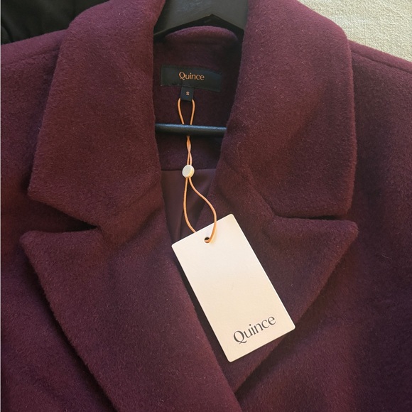 Quince Deep Burgundy Wool Coat - Picture 3 of 7